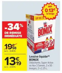 Carrefour Market LESSIVE LIQUIDE BONUX offre
