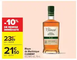 Carrefour Market Rhum de Martinique CLEMENT offre