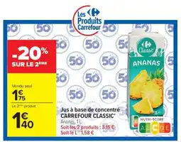 Carrefour Market Jus à base de concentré CARREFOUR CLASSIC' Ananas offre