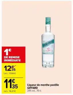 Carrefour Liqueur de menthe pastille GIFFARD offre