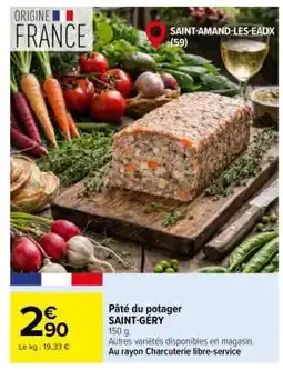 Carrefour Pâté du potager offre