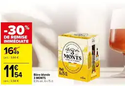 Carrefour Bière Blonde 3 Monts offre