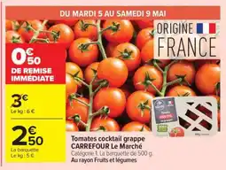 Carrefour Tomates cocktail grappe offre