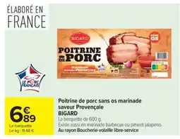 Carrefour Poitrine de porc sans os marinade saveur Provençale offre