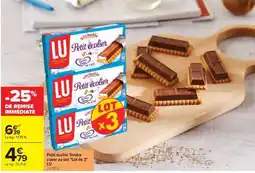Carrefour Petit écolier Tendre coeur au lait Lot de 3 offre