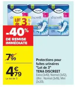 Carrefour TENA DISCREET offre