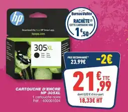 Bureau Vallée Cartouche d'encre hp 305xl offre