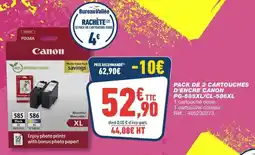 Bureau Vallée Pack de 2 cartouches d'encre canon pg-585xl/cl-586xl offre