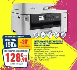 Bureau Vallée Imprimante jet d'encre multifonction brother mfc-j5345dw offre