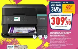 Bureau Vallée Imprimante jet d'encre multifonction epson ecotank et-3950 offre