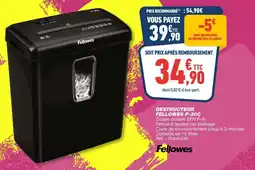 Bureau Vallée Destructeur fellowes p-30c offre