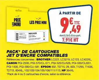 Pack de cartouches jet d'encre compatibles