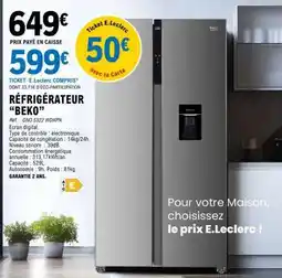 E.Leclerc RÉFRIGÉRATEUR “BEKO” offre