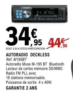E.Leclerc AUTORADIO DECKLESS offre