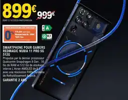 E.Leclerc SMARTPHONE POUR GAMERS REDMAGIC NUBIA 11 PRO 5G 512G offre