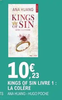 E.Leclerc KINGS OF SIN LIVRE 1 : LA COLÈRE offre