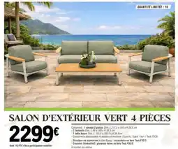E.Leclerc SALON D’EXTÉRIEUR VERT 4 PIÈCES offre