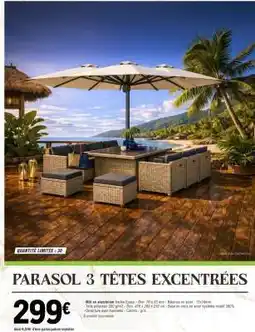E.Leclerc PARASOL 3 TÊTES EXCENTRÉES offre