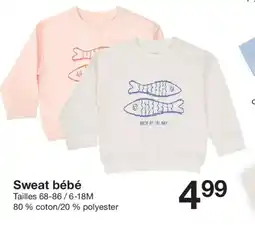 Zeeman Sweat bébé offre