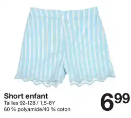 Zeeman Short enfant offre
