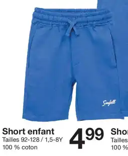 Zeeman Short enfant offre