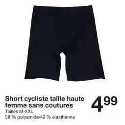 Zeeman Short cycliste taille haute femme sans coutures offre