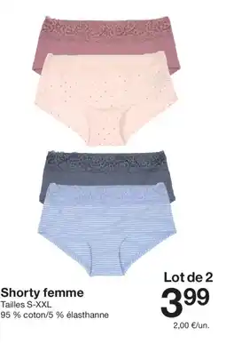 Zeeman Shorty femme offre