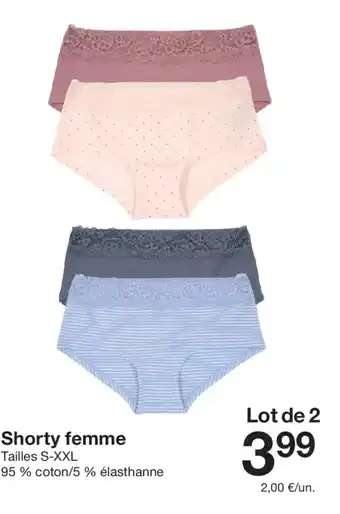Zeeman Shorty femme offre