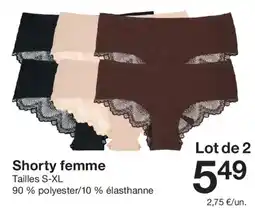 Zeeman Shorty femme offre