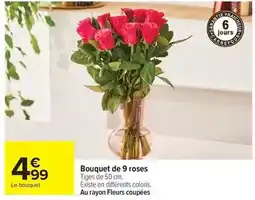 Carrefour Bouquet de 9 roses offre