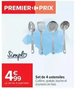 Carrefour Simply - set de 4 ustensiles offre
