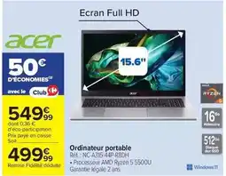 Carrefour Acer - ordinateur portable offre