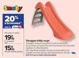 Carrefour Smoby - toboggan kiddy rouge offre
