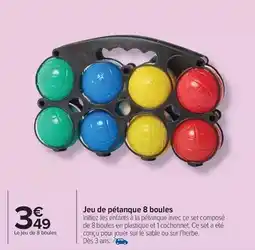 Carrefour Jeu de pétanque 8 boules offre