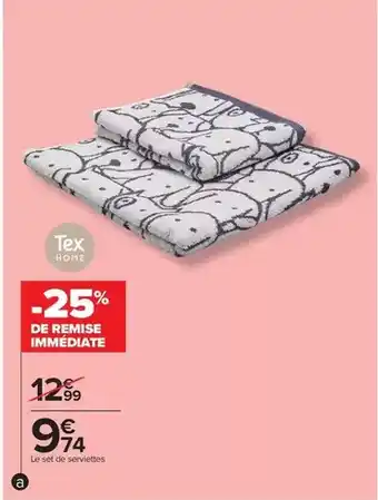 Tex - le set de serviettes