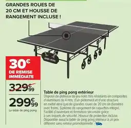 Carrefour Table de ping pong extérieur offre