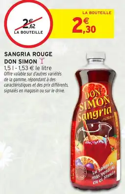 Intermarché Sangria rouge don simon offre