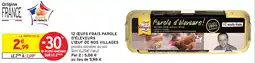 Intermarché 12 œufs frais parole d'éleveurs l'œuf de nos villages offre