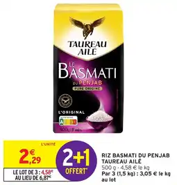 Intermarché Riz basmati du penjab taureau ailé offre
