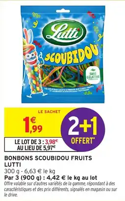 Intermarché Bonbons scoubidou fruits lutti offre