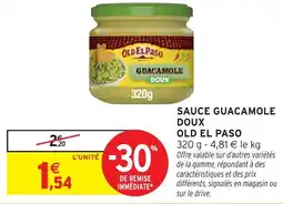 Intermarché Sauce guacamole doux old el paso offre
