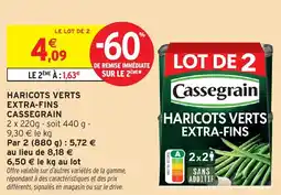 Intermarché Haricots verts extra-fins cassegrain offre