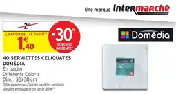 Intermarché 40 serviettes celiouates domédia offre