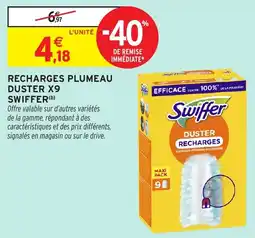 Intermarché Recharges plumeau duster x9 swiffer offre