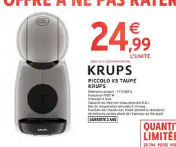 Intermarché Krups piccolo xs taupe krups offre