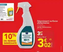 METRO Dégraissant surfaces alimentaires offre