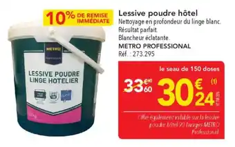 Lessive poudre hôtel