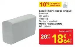 METRO Essuie-mains usage unique offre