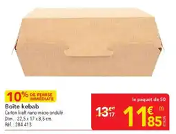 METRO Boîte kebab offre