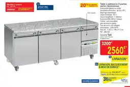 METRO Table à pâtisserie 3 portes metro professional offre